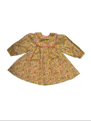 Bebe Organic Floral Dress with Sailor Collar Detail, 2 years