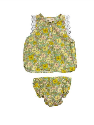La Petite Collection Floral Pattern Set with Lace Details, 18 months