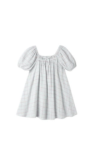 Rylee + Cru Sabrina Mini Dress Light Blue Plaid Brand New with Tags, 4-5 years