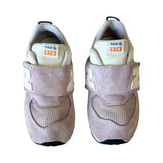New Balance 574 hook and loop sneakers in pink, 8 little kids