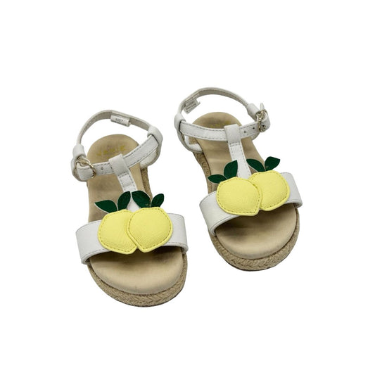 Janie and Jack lemon sandals, 7 little kid