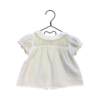 Louis Louise Sheer white collared dress, 3 months