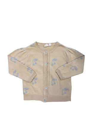 Floss Cherry knit cardigan, 3-4 years