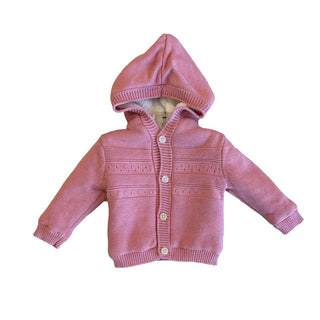 Noppies Pink fleeced lined sweater, 3-6 months