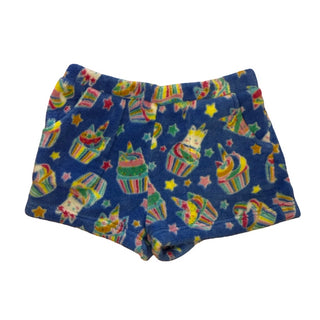 Candy Pink Unicorn cupcake fuzzy shorts, 7-8 years