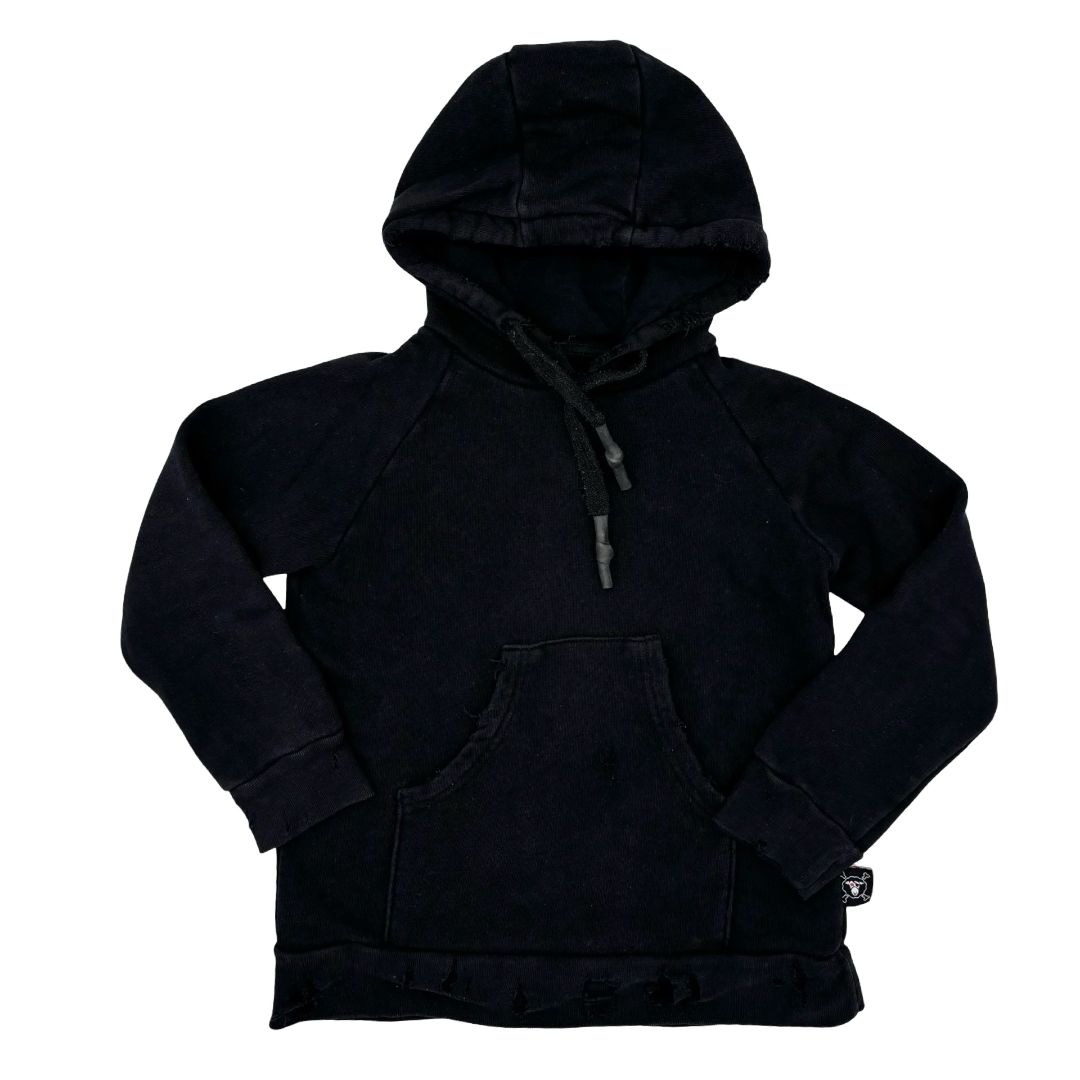 Nununu  black hooded sweatshirt, 3-4 years