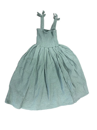 Rylee + Cru Green Dotted and Smocked Dress, 4-5 years
