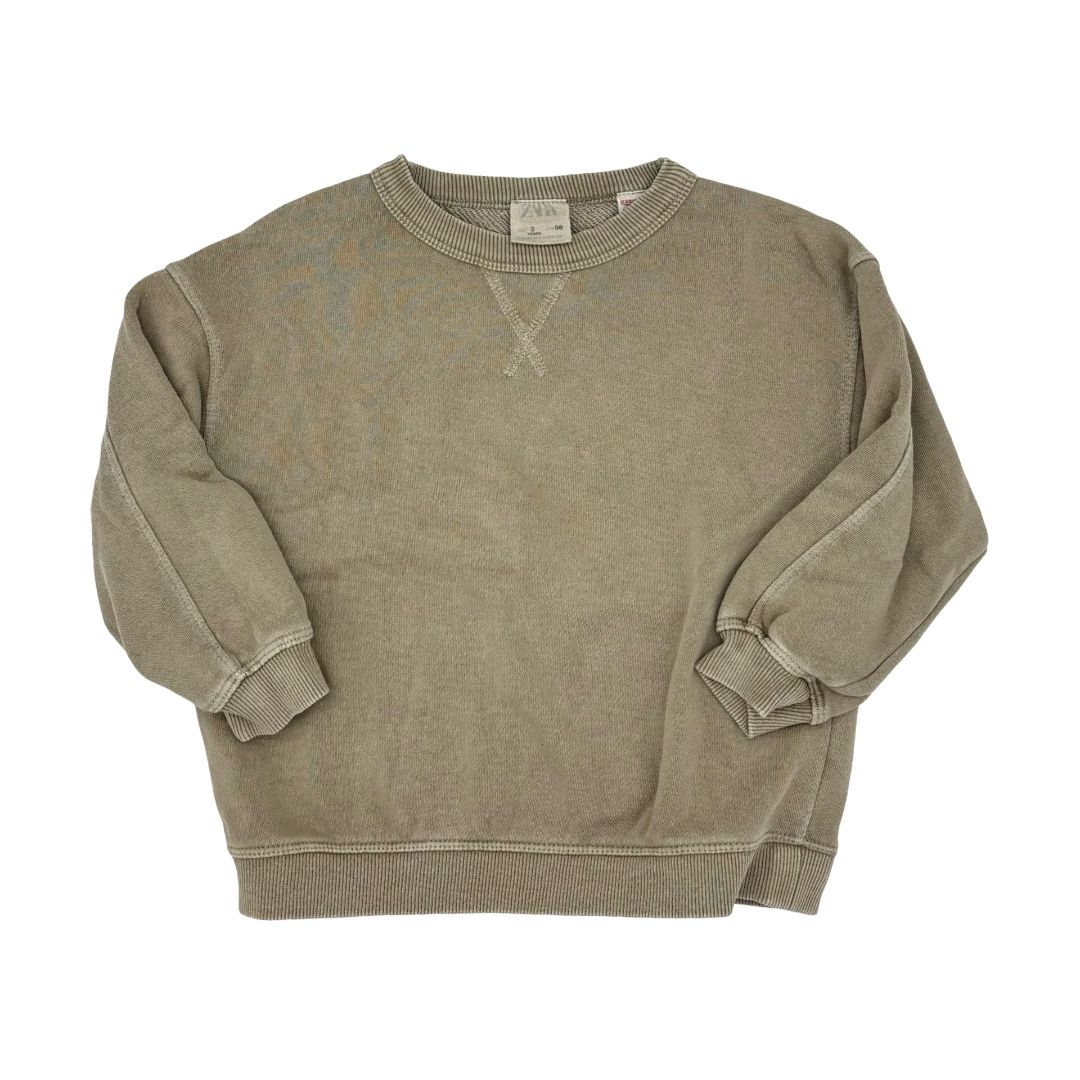 Zara pale brown crewneck sweatshirt, 3 years