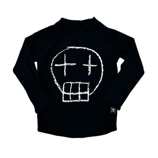 Nununu  black skull rashguard, 4-5 years