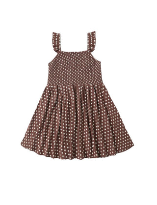 Rylee + Cru Lainey Dress Chocolate Polka Dot Dress Brand New with Tags, 4-5 years