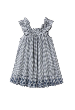 Rylee + Cru Lennon Dress Marine Gingham Brand New with Tags, 4-5 years