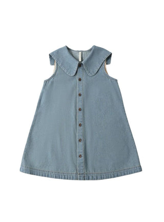 Rylee + Cru Adria Dress Washed Blue Brand New with Tags, 4-5 years