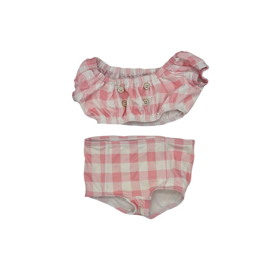 Janie and Jack Pink two piece swim suit, 12-18 months