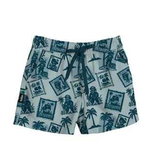 Headster Ahoy, Matey! 4-Way Stretch Boardshort Dusty Aqua Brand New with Tags, 8 years