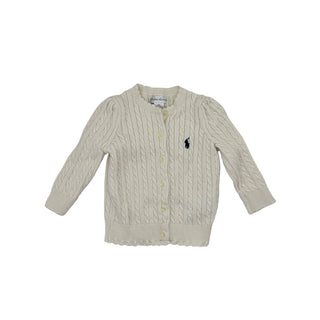 Ralph Lauren White cable sweater, 12 Months