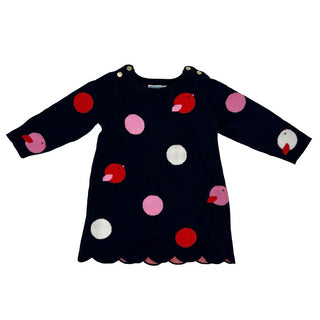 Jacadi Navy polka dot dress, 12 Month