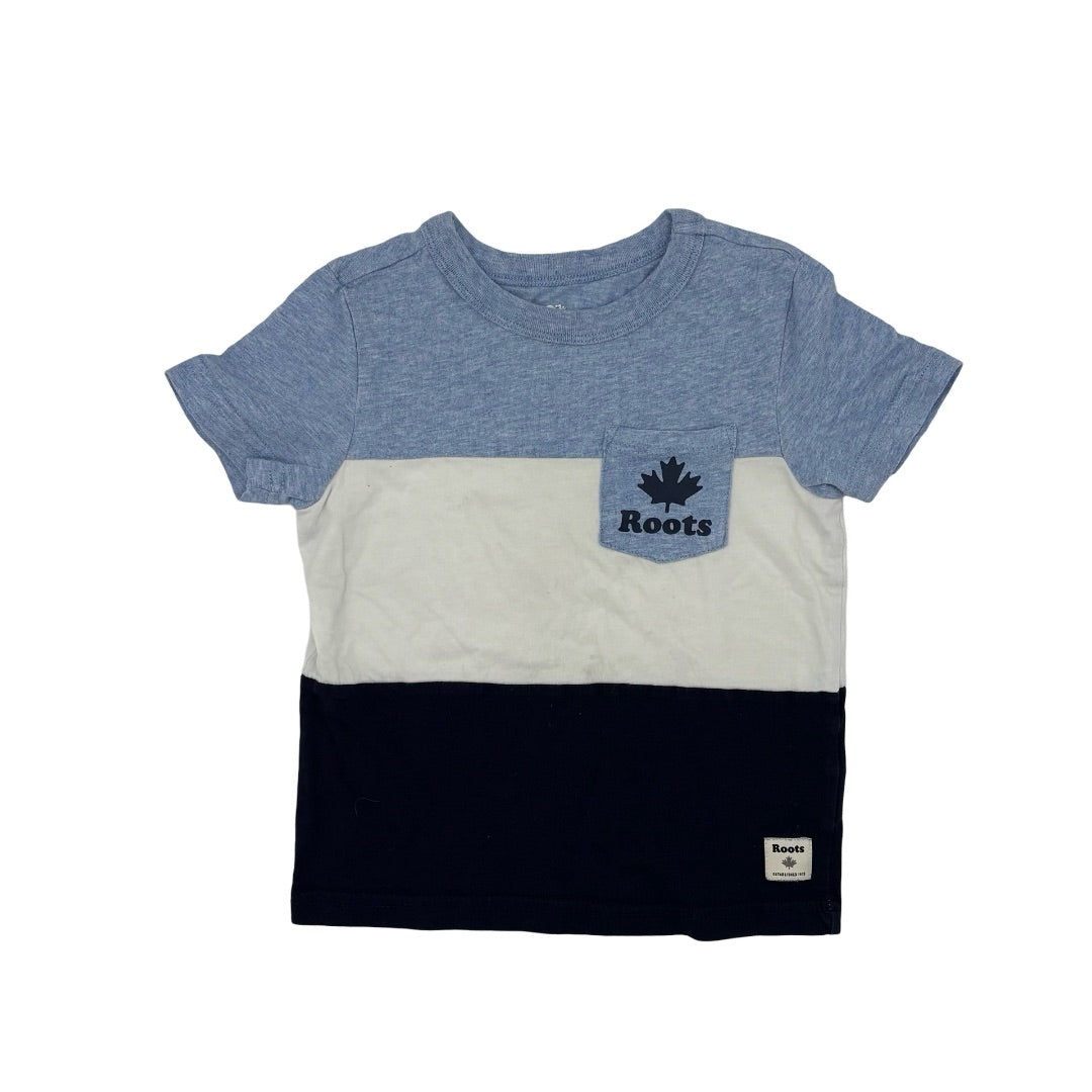 Roots Blue stripped tshirt, 2 Years