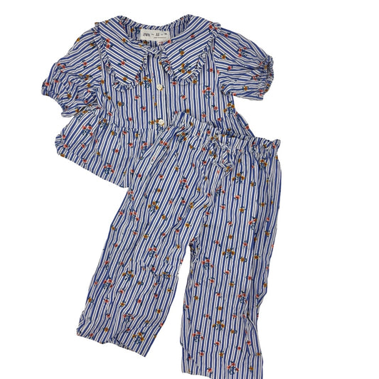 Zara Floral stripped set, 2-3 Years