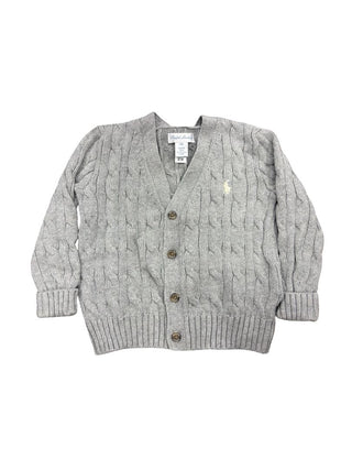 Ralph Lauren  Grey Cable Knit Cardigan, 18 months