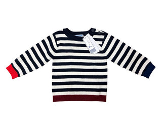 Jacadi Navy Knit Stripe Sweater - New with tags, 18 months