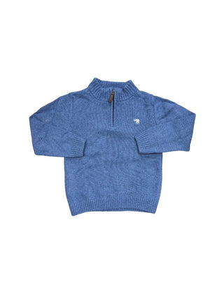 Thomas Brown Blue knit quarter zip, 4-5 years