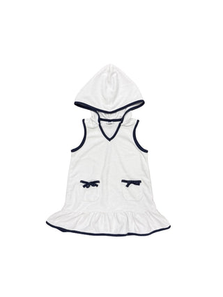 Janie & Jack White terry cloth hooded dress, 18-24 months