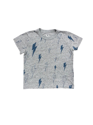 Chaser Grey blue lightning bolt tshirt, 6 years