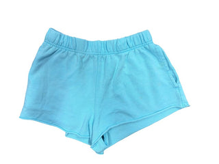 Garage Light Teal Blue Sweatshorts, XS Womens
