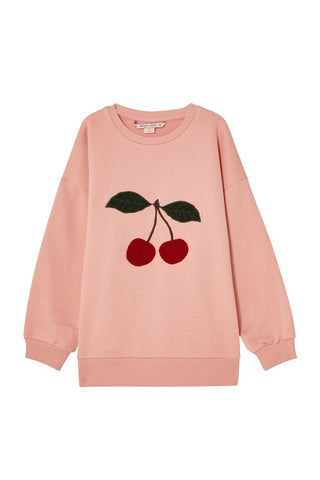 Konges Slojd Lou Terry sweater with cherry, 8-9 years