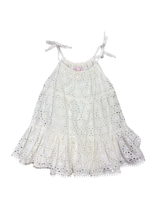 Zimmerman White Eyelet Dress with Shoulder Ties, 1 year