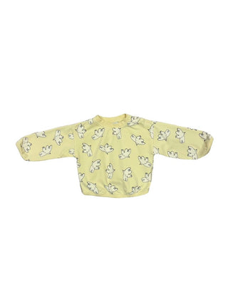 Bobo Choses Yellow Bird Pattern Sweatshirt, 12 months