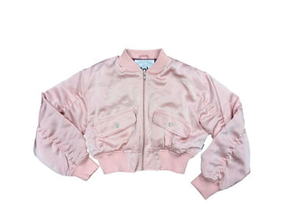 Molo Pink Zip Up Bomber Jacket, 14 years