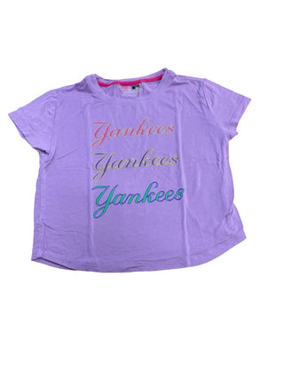 Terez Yankees purple tshirt, 10-12 years