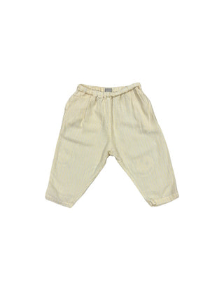 Makie Yellow and grey striped pants, 12-18 months