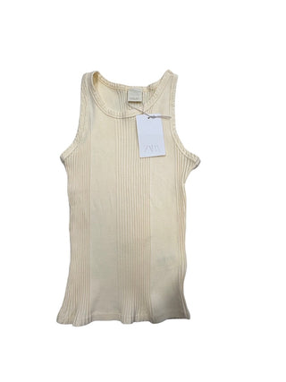 Zara Yellow ribbed tank top, 9-10y