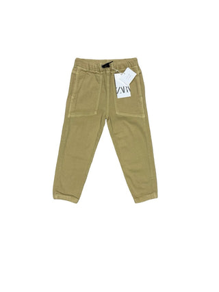 Zara Khaki pants with waistband - new with tag, 4-5 years