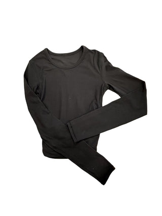 Luluemon Black long sleeve with ruffles on the side, 0