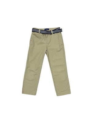 Polo Ralph Lauren Khaki pants with navy belt, 4T