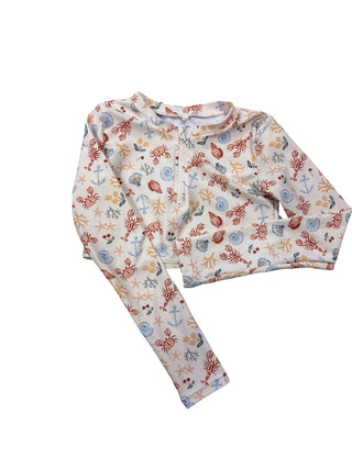Rylee + Cru Croped rash guard, 8-9y