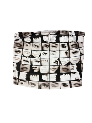 Edikted Black and White Tube Top , XS