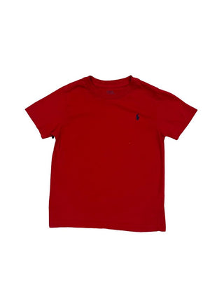 Polo Ralph Lauren  Red Tee with Navy Embroidered Logo, 5 years