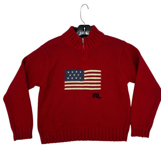 Ralph Lauren red american flag sweater, 7 years