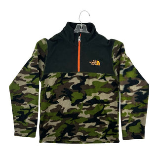 The North Face camo half zip fleece, 7-8 years