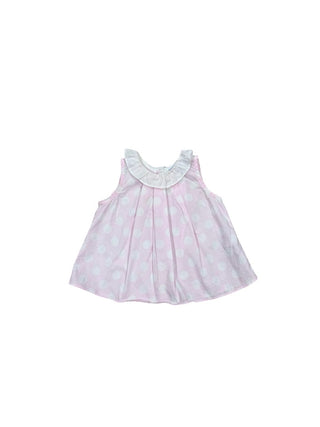 Jacadi Pink blouse w/polka dots, 12 months