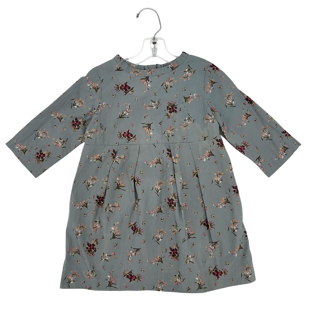 Bonpoint antique blue floral dress, 3 years