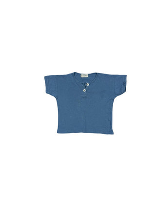 Beans Blue Henley shirt, 18-24 months