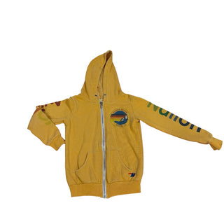 Aviator Nation Yellow zip up hoodie, 6 years