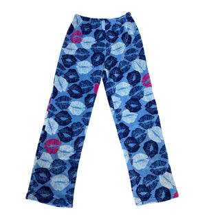 Fuzzies By Confetti Blue fuzzy pants w/lips, Jr Small