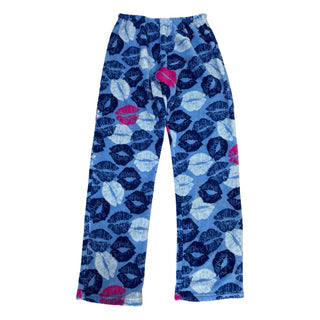 Fuzzies By Confetti Blue fuzzy pants w/lips, Jr Small