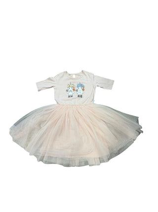 Hux Long sleeve pink dress with tutu, 8